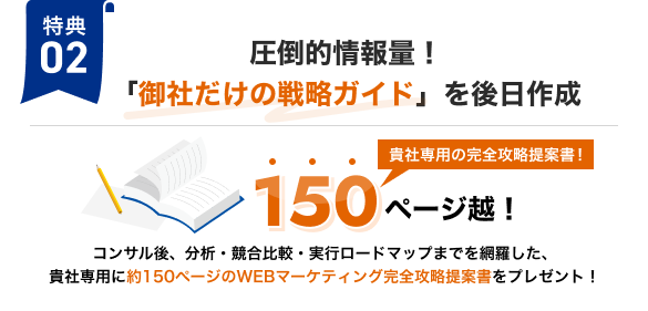 【特典02】圧倒的情報量！「御社だけの戦略ガイド」を後日作成